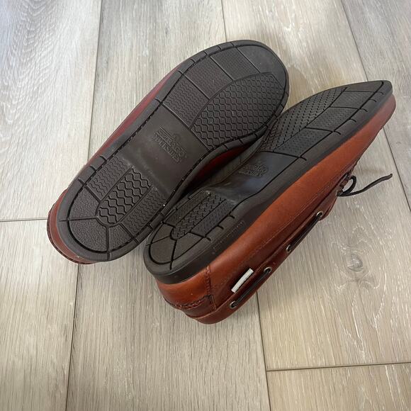 Sebago Docksides Boat Shoe Moccasin Men's 14 WIDE Slip On Leather Loafer Tan - Picture 8 of 10